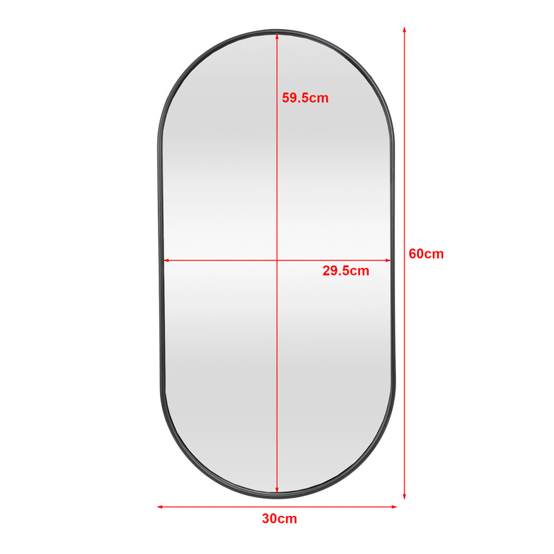 Målskitse Vægspejl Picciano oval [en.casa] Vælg model