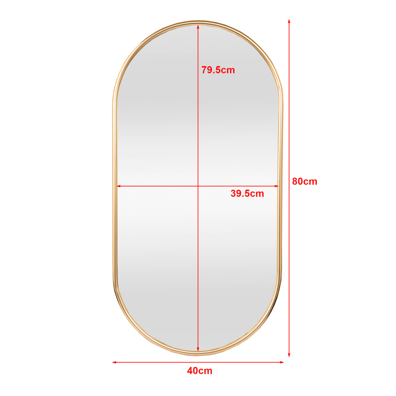 Målskitse Vægspejl Picciano oval [en.casa] Vælg model