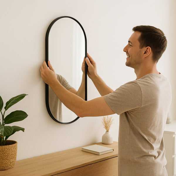 Vægspejl Picciano oval [en.casa] Vælg model