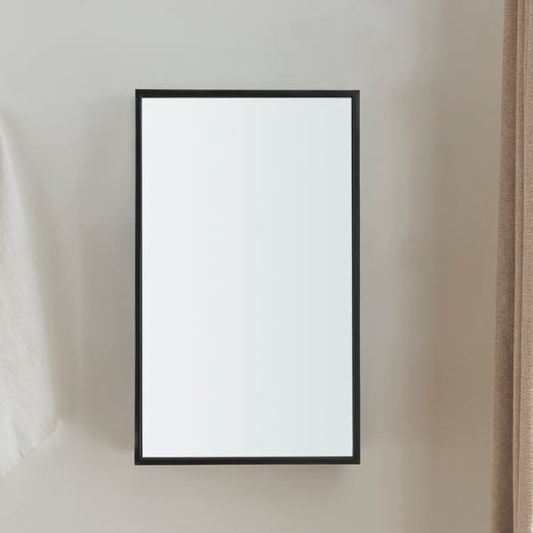 Vægspejl Sunne med hylde sort i forskellige designs designs [en.casa]