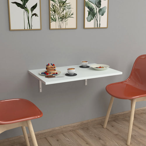 Væghængt klapbord Klepp 72x45cm Hvid [en.casa] - premiumXL