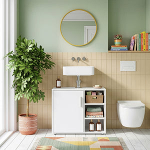 Vaskeskab Kulaik 51x60x32 cm Hvid [en.casa]