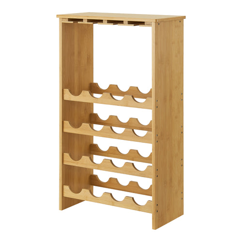 Vinreol i bambus Fetlar 84,8 x 50 x 24 cm [en.casa].