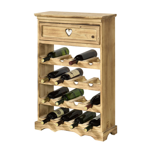 Vinreol Mosel 86x55x22 cm til 16 flasker med skuffe en.casa