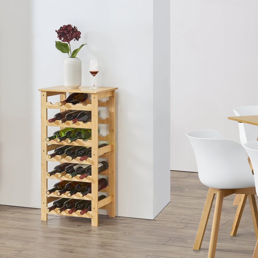 Vinreol Äänekoski 94x47x29 cm bambus natur [en.casa] - premiumXL