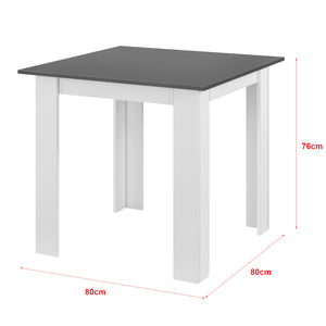 Spisebord Algermissen 80x80x76 cm til 4 personer forskellige farver farver en.casa