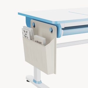 Escritorio infantil Kuosa regulable en altura acero 120x60cm - Blanco [en.casa]