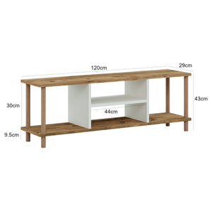 TV-bord Ærøskøbing med 2 hylder 43x120x29 cm forskellige farver farver [en.casa]