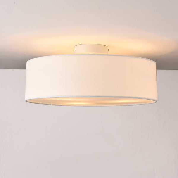 [lux.pro]® Loftlampe Omaha-Ø45cm-plast, tekstil-3xE27,max.60W-230V, 50Hz-i forskellige farver