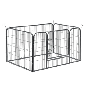 Hvalpebane 125x85x70 cm stål sølv pro.tec