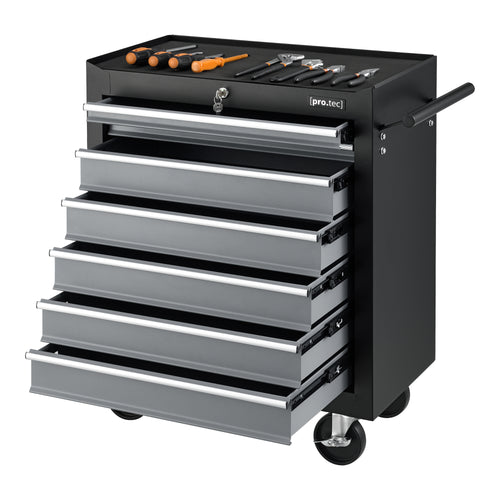 Værkstedsvogn med skuffer og 4 hjul, forskellige modeller modeller [pro.tec]