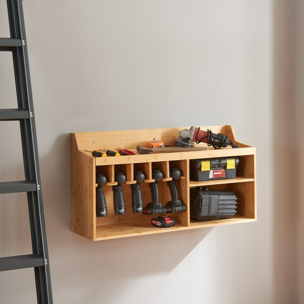 Værktøjsholder Gjemnes 86x25x45 cm bambus [en.casa].