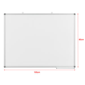 [pro.tec]® Magnetisk whiteboardtavle - hvid - med aluminium ramme - metal - i forskellige størrelser