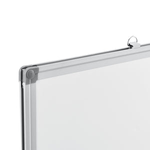 [pro.tec]® Magnetisk whiteboardtavle - hvid - med aluminium ramme - metal - i forskellige størrelser