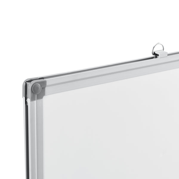 [pro.tec]® Magnetisk whiteboardtavle - hvid - med aluminium ramme - metal - i forskellige størrelser