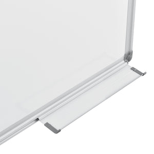 [pro.tec]® Magnetisk whiteboardtavle - hvid - med aluminium ramme - metal - i forskellige størrelser