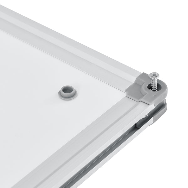 [pro.tec]® Magnetisk whiteboardtavle - hvid - med aluminium ramme - metal - i forskellige størrelser