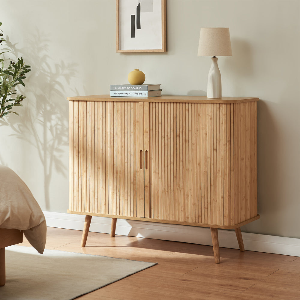 Skab ved siden af Nordkapp 100x40x80 cm bambus [en.casa]