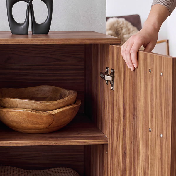 Sideboard Kilmandar 150x40x79 cm valnøddetræ-look [en.casa]