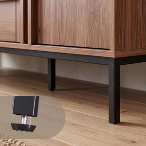 Sideboard Kilmandar 150x40x79 cm valnøddetræ-look [en.casa]