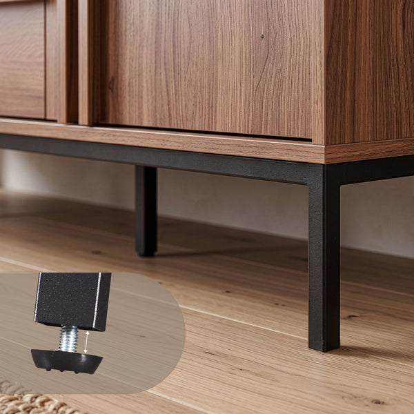 Sideboard Kilmandar 150x40x79 cm valnøddetræ-look [en.casa]
