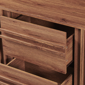 Sideboard Kilmandar 150x40x79 cm valnøddetræ-look [en.casa]