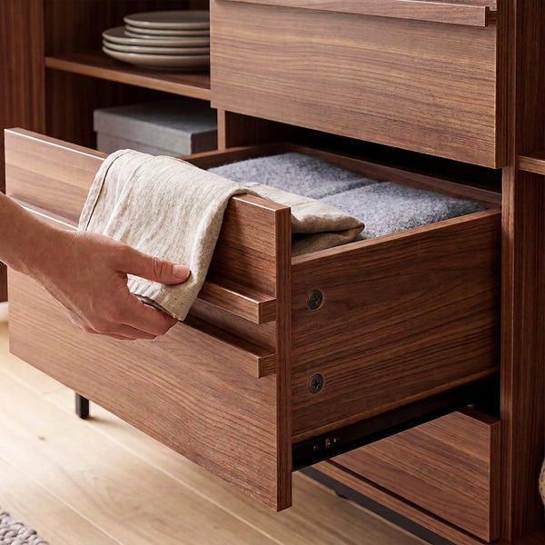 Sideboard Kilmandar 150x40x79 cm valnøddetræ-look [en.casa]