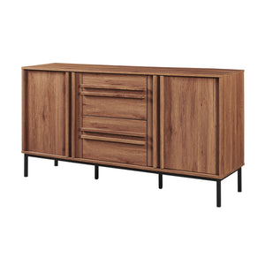 Sideboard Kilmandar 150x40x79 cm valnøddetræ-look [en.casa]