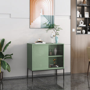 Sideboard Eidsvoll 80x45x85cm Grøn [en.casa] - premiumXL