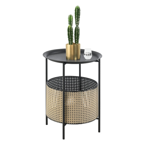 Sidebord Beaumont Sort/Sandfarve forskellige størrelser en.casa - premiumXL