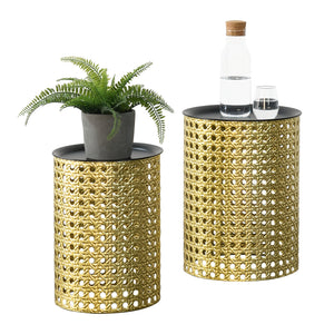 Sidebord Theux sæt med 2 sort/guldfarvede en.casa