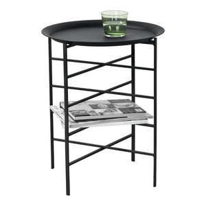 Sidebord Wiltz 40x40x53 cm metal sort en.casa - premiumXL