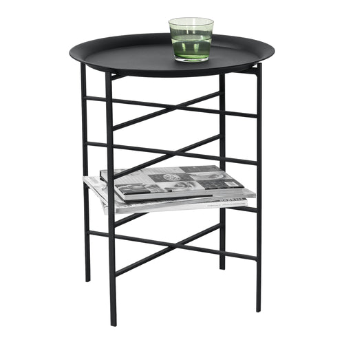 Sidebord Wiltz 40x40x53 cm metal sort en.casa - premiumXL
