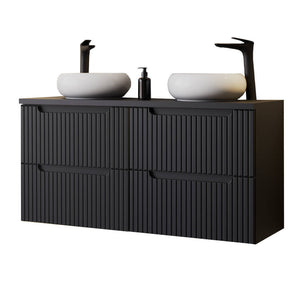 Dobbeltvask Skelbolu 120x72x40 cm Sort [en.casa]