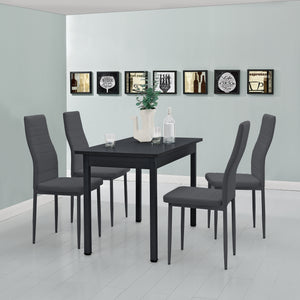  [en.casa]® Spisebord Tønder - (120x60x75cm) - 4 stole - i forskellige farver