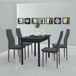  [en.casa]® Spisebord Tønder - (120x60x75cm) - 4 stole - i forskellige farver