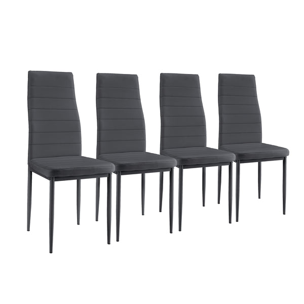  [en.casa]® Spisebord Tønder - (120x60x75cm) - 4 stole - i forskellige farver