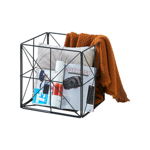 Aviskurv Temse 40x40x40cm metal sort [en.casa].