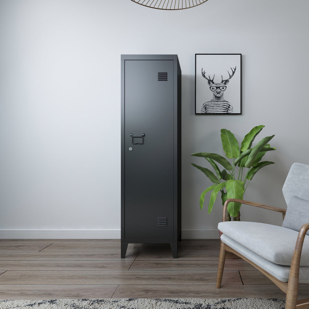 Enkelt skab Kurikka 137x38x38 cm [en.casa] - premiumXL