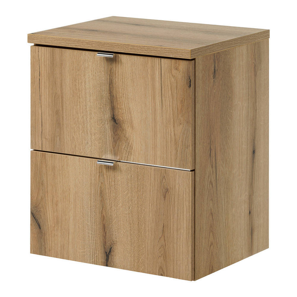 Mueble de baño bajo lavabo Newport con 2 cajones 50/60/80x60x40 cm - Roble